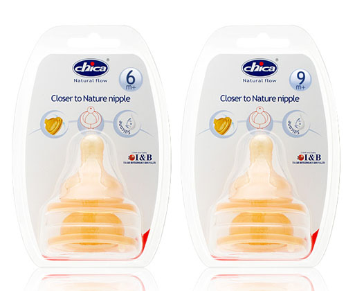 積高仿真防脹氣奶嘴雙只(寬口徑)Y碼