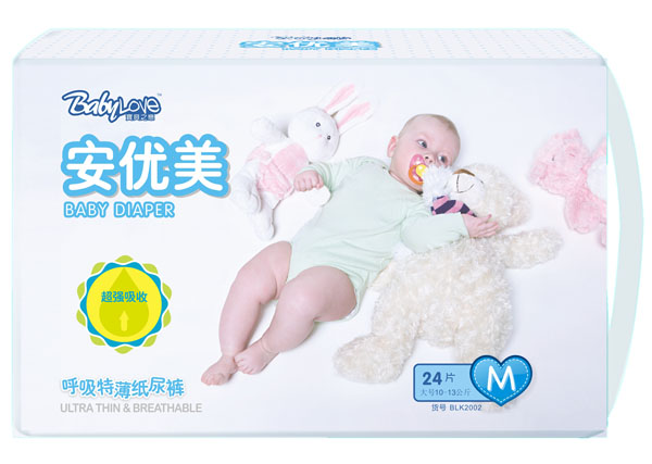 寶貝之戀呼吸特薄紙尿褲M24片