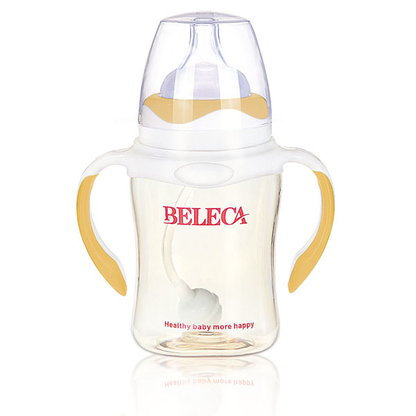 貝樂(lè)嘉黃白兩色嬰兒PP奶瓶