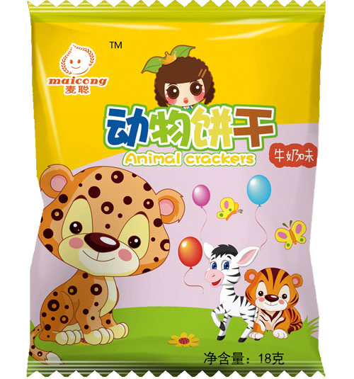 麥聰動物餅干牛奶味