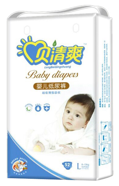 貝清爽嬰兒紙尿褲L52片