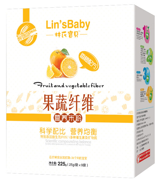 林氏寶貝香橙果蔬纖維米粉盒裝