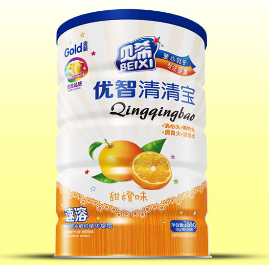 貝希優(yōu)智(甜橙味)速溶清清寶鐵聽