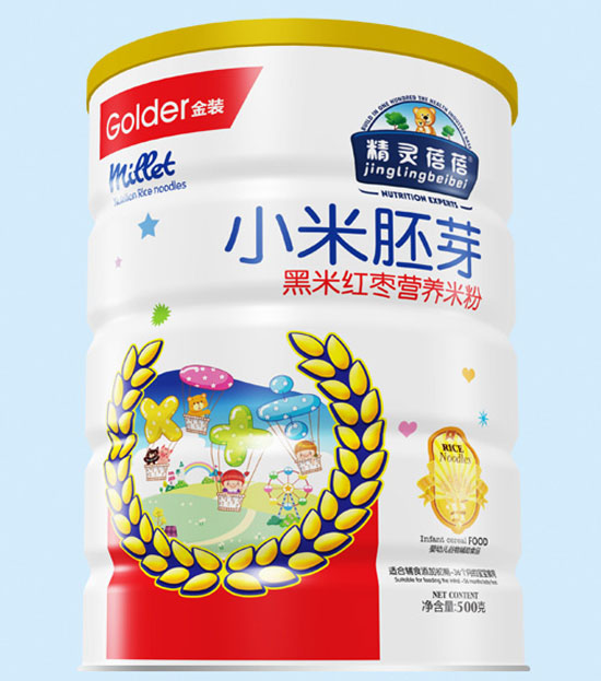 精靈蓓蓓黑米紅棗小米胚芽營(yíng)養(yǎng)米粉