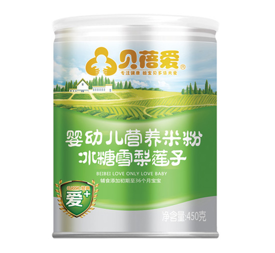 貝蓓愛(ài)嬰幼兒冰糖雪梨蓮子營(yíng)養(yǎng)米粉