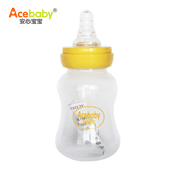 安心寶寶125ml標(biāo)口圓弧形PP奶瓶