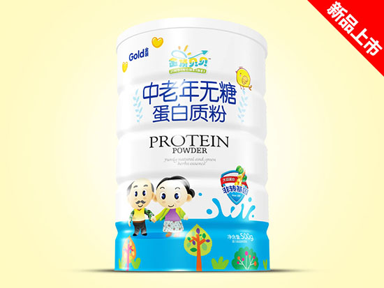 金頂貝貝蛋白質(zhì)粉500g鐵聽-中老年無(wú)糖