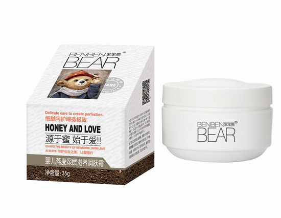 笨笨熊嬰兒燕麥深層滋養(yǎng)潤膚霜