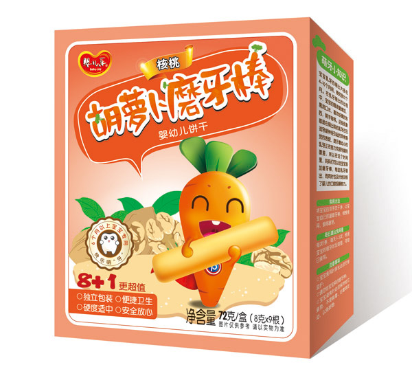 嬰兒樂核桃胡蘿卜磨牙棒