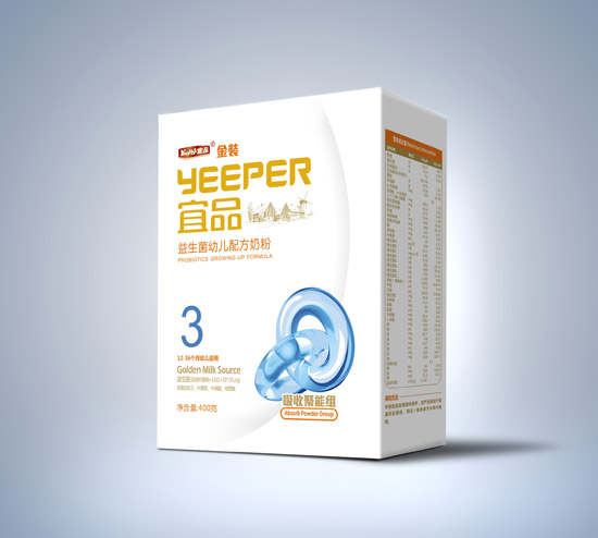 宜品益生菌盒裝幼兒配方奶粉3段