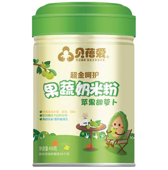 貝蓓愛(ài)果蔬奶米粉(蘋果胡蘿卜)