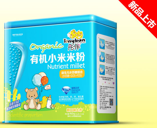 彤伴益生元水蘇糖組合有機小米米粉鐵聽