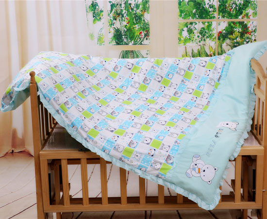 金色小魚純棉斜紋布四季被+枕頭