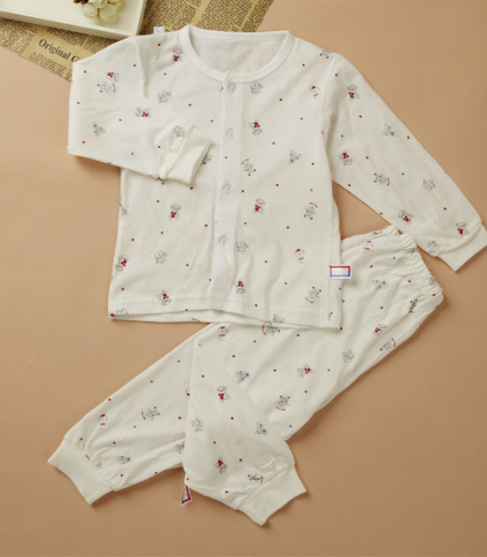 金色小魚精棉單面歡樂熊束口開胸套