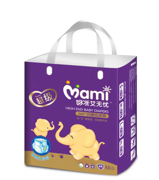 媽咪艾無憂超級(jí)360°環(huán)腰紙尿褲M碼