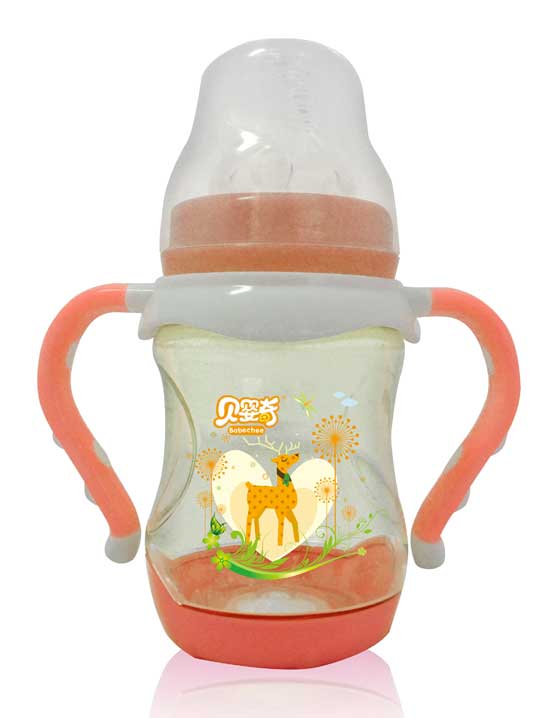 貝嬰奇PPSU雙柄自動奶瓶橙色
