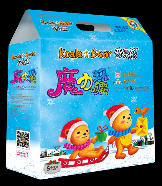 奇樂熊魔力環(huán)腰3D珍珠棉紙尿褲S