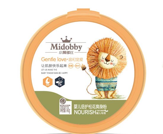 小獅多比嬰兒倍護(hù)松花爽身粉140g