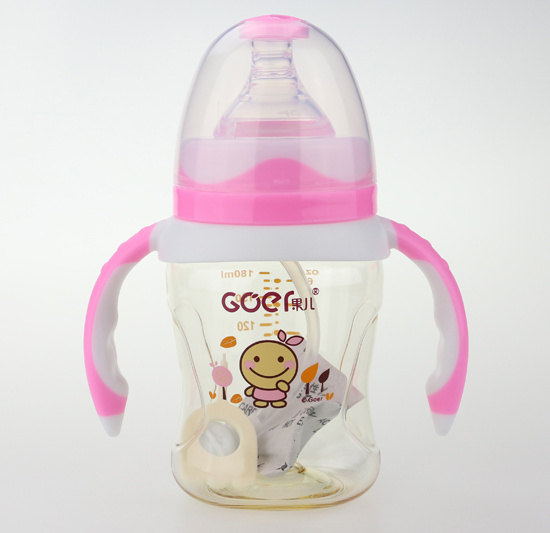 果兒180mlPPSU寬口奶瓶粉色