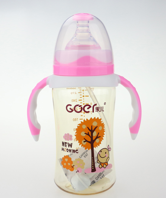 果兒300mlPPSU寬口奶瓶粉色