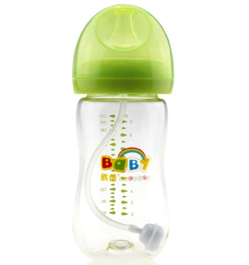 欣苗新升級蘑菇頭PA奶瓶270ml綠色