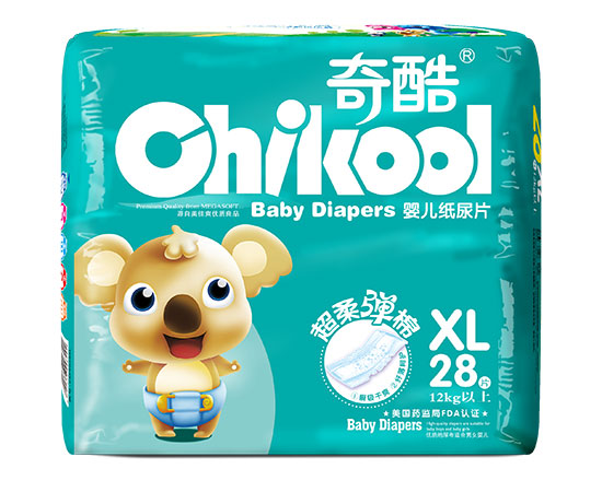 奇酷熊超柔彈棉紙尿片XL28片