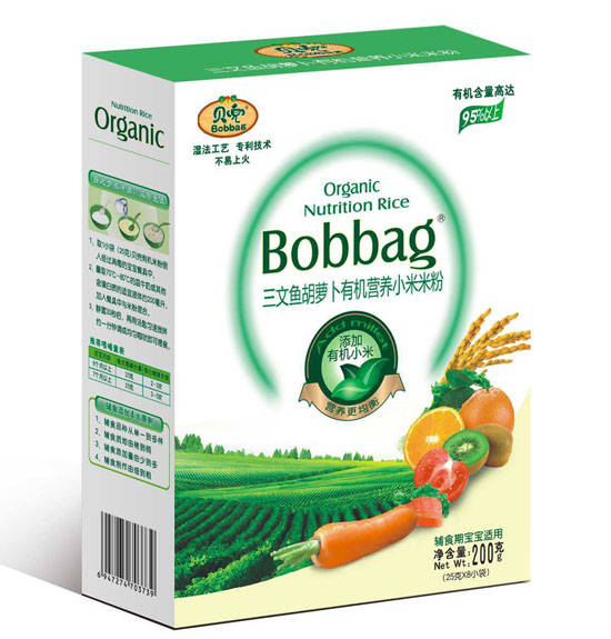 貝兜三文魚胡蘿卜有機(jī)營(yíng)養(yǎng)小米米粉