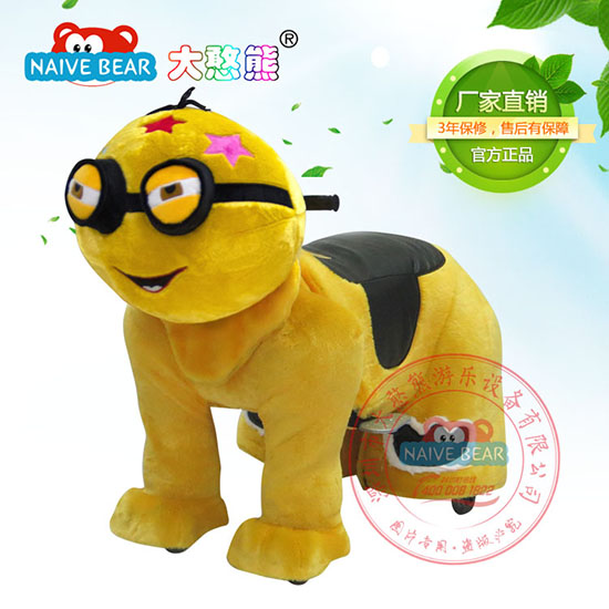 大憨熊勇者龜毛絨電動(dòng)車(黃色)