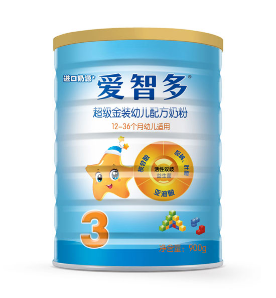 愛智多超級(jí)金裝幼兒奶粉3段900g
