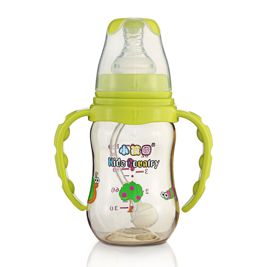 小孩國初生標口弧形自動PPSU安全奶瓶120ML青色