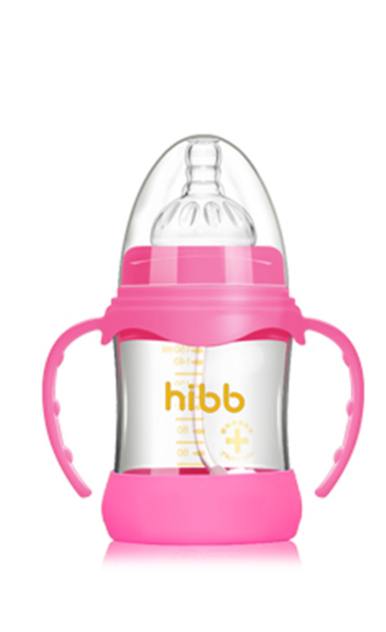 浩一貝貝防摔自動玻璃奶瓶紅色150ml