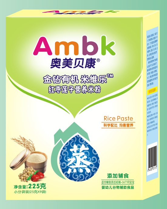 奧美貝康金裝225克紅棗蓮子營(yíng)養(yǎng)蒸米粉