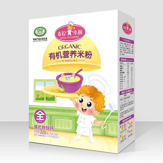 麥拉小廚-有機(jī)米粉盒裝-強(qiáng)化鈣鐵鋅