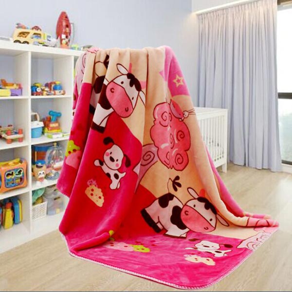 亞奧超柔云毯小動物粉色