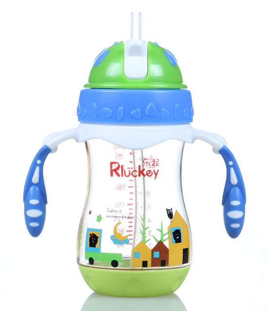 樂(lè)起PPSU帶吸管水壺240ml藍(lán)色