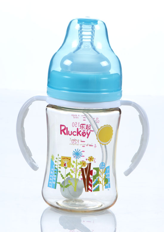 樂起PPSU防滑奶瓶180ml藍色