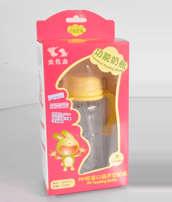 史代爾PP標(biāo)準(zhǔn)口葫蘆型奶瓶240ml黃