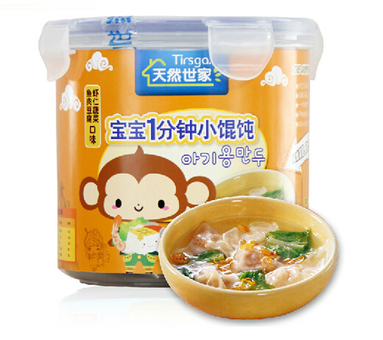 天然世家魚(yú)肉豆腐+蝦仁蔬菜小餛鈍桶裝