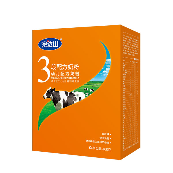 完達山段粉系列嬰幼兒配方奶粉(3段)盒