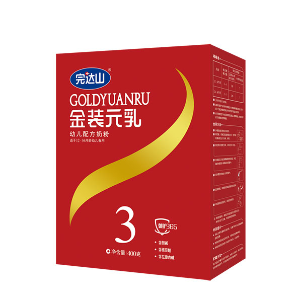 完達(dá)山金裝元乳幼兒配方奶粉(3段)盒