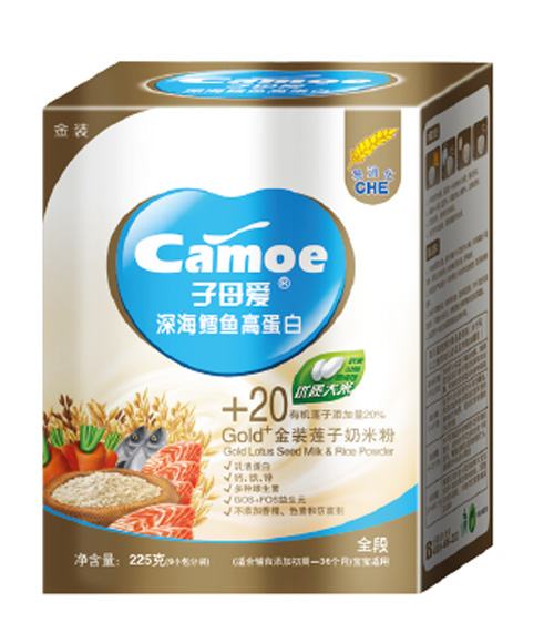 子母愛(ài)嬰幼深海鱈魚高蛋白奶米粉盒裝
