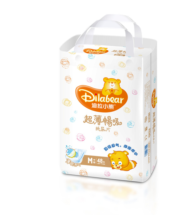 迪拉小熊超薄暢吸紙尿片M碼48片