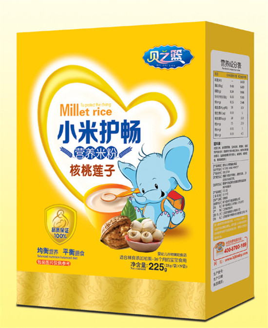 貝之籃核桃蓮子-小米護(hù)暢營(yíng)養(yǎng)米粉盒裝