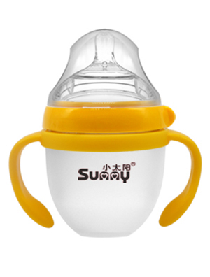 小太陽(yáng)寬口仿母乳硅膠奶瓶150ml
