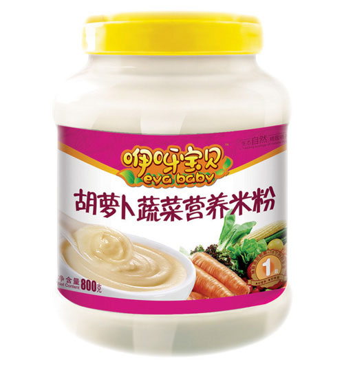 咿呀寶貝護(hù)腸營養(yǎng)米粉(桶裝紫紅色)1段