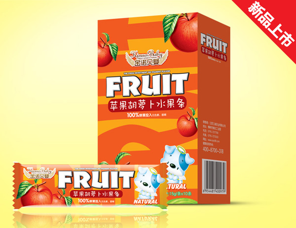 金諾貝嬰蘋果胡蘿卜水果條盒裝