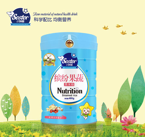 小萌星繽紛紅棗果蔬蒸米粉百合蓮子