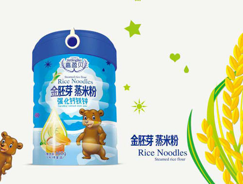 嘉盈貝強化鈣鐵鋅金胚芽蒸米粉460g