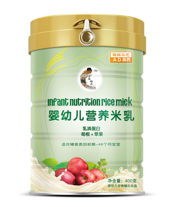 米爸優(yōu)品乳清蛋白葛根蘋(píng)果嬰幼兒營(yíng)養(yǎng)米乳