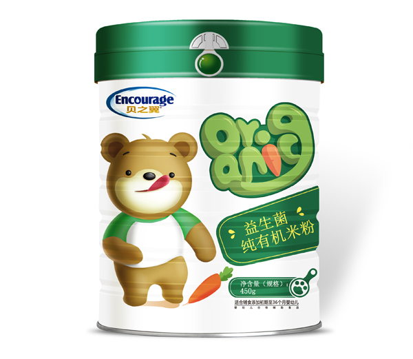 貝之翼益生菌純有機(jī)米粉-聽裝